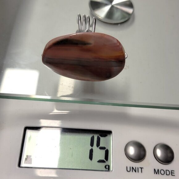 Pink Oval Ring Adjustable Band Handmade Semi Precious Ring - Picture 9 of 9